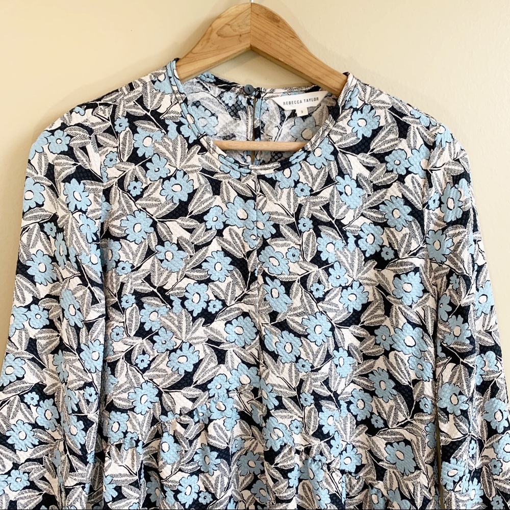 REBECCA TAYLOR 100% silk floral blouse RELISTED - Picture 2 of 14
